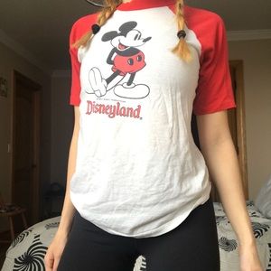 Mickey Mouse Walt Disney Red Baseball shirt🔴🐭